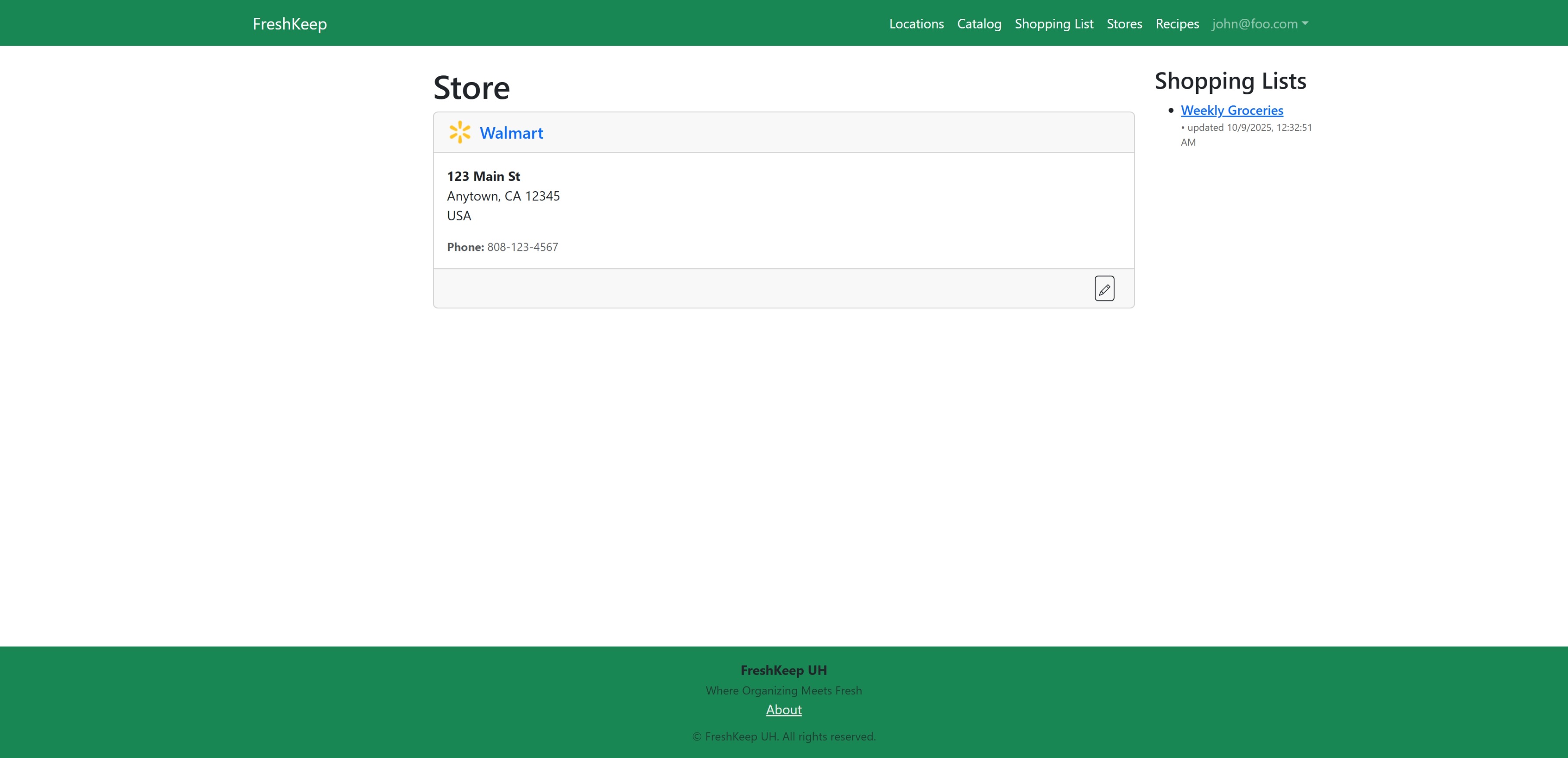 FreshKeep store page